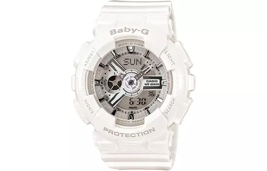 CASIO Женские часы BABY-G белого цвета BA-110-7A3