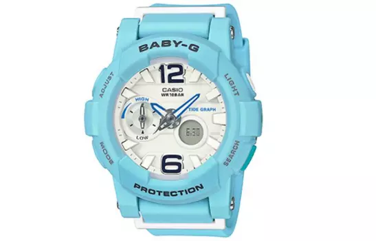 CASIO Женские часы BABY-G белого цвета BGA-180BE-2B