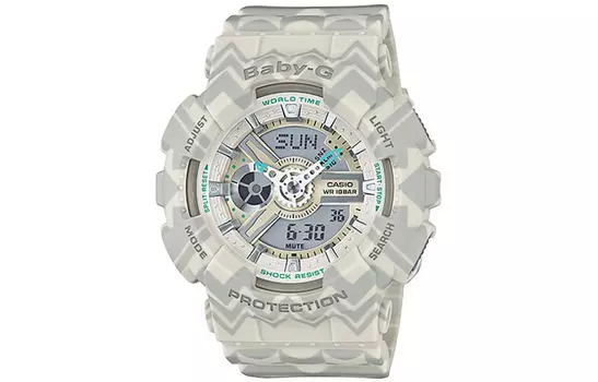 CASIO Женские часы BABY-G белого цвета BA-110TP-8A