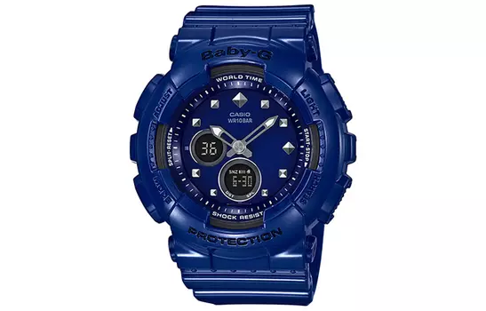CASIO Женские часы BABY-G синего цвета BA-125-2A