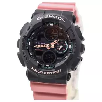CASIO Женские часы с двойным жидкокристаллическим/аналоговым дисплеем, черные, GMAS140-4A