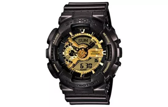 CASIO Женские часы с двойным жидкокристаллическим/аналоговым дисплеем, черные, GA-110BR-5A