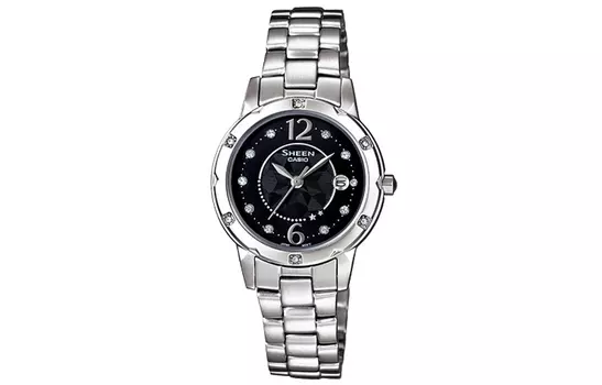 CASIO Женские черные часы SHEEN SHE-4021D-1A