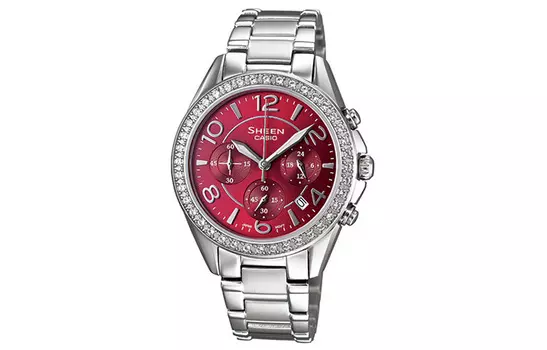 CASIO Женские красные часы SHEEN SHE-5022D-4ADR