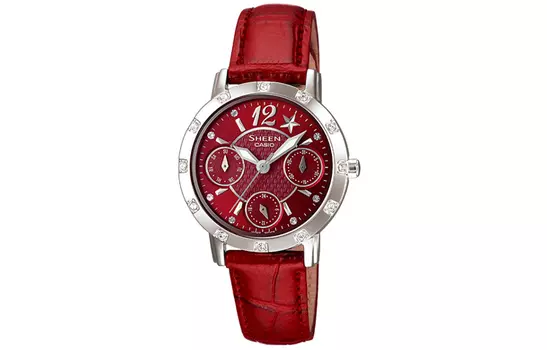 CASIO Женские красные часы SHEEN SHN-3020L-4A