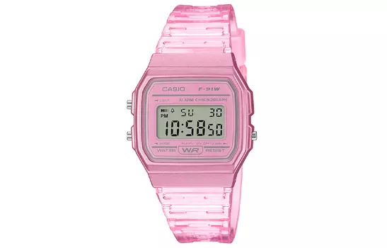 CASIO Женские молодежные розовые часы F-91WS-4JH