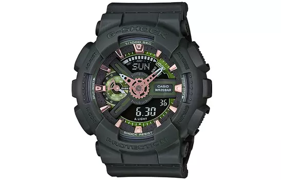 CASIO Женские молодежные зеленые часы GMA-S110CM-3A