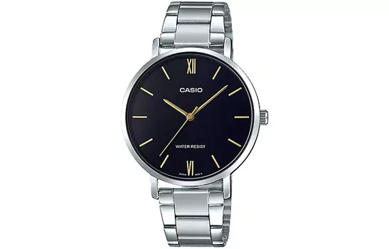 CASIO Женские серебряные часы серии Standard LTP-VT01D-1B