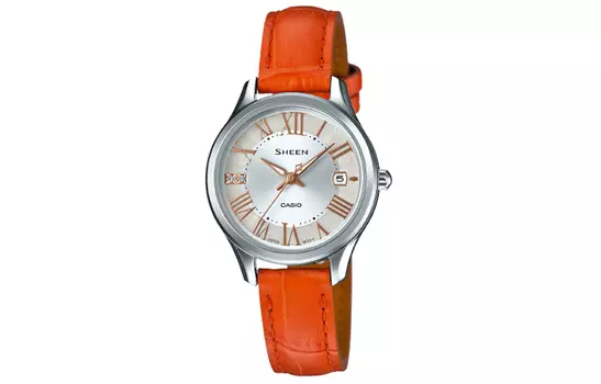 CASIO Женские серебряные часы SHEEN SHE-4050L-7A