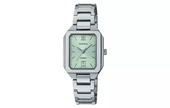 CASIO Женские зеленые часы SHEEN SHE-4555D-3APR