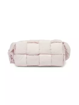 Cassette Intreccio Light Paper Нейлоновая поясная сумка Bottega Veneta, серебряный