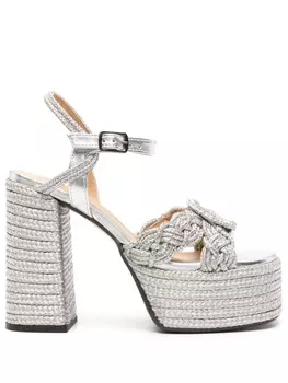 Castaer босоножки Felicity 130 с эффектом металлик, серебристый