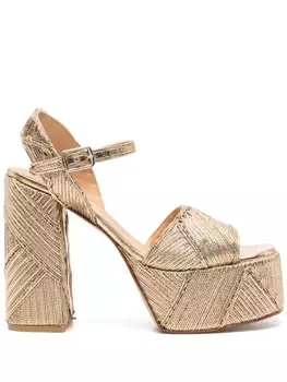 Castaer босоножки Florita 130 с эффектом металлик, золотистый