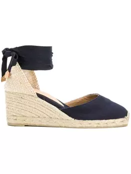 Castaer Carina espadrille wedges, синий