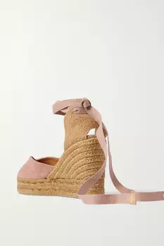 CASTAER + NET SUSTAIN эспадрильи Chiara 80 на танкетке из парусины, светло-красный