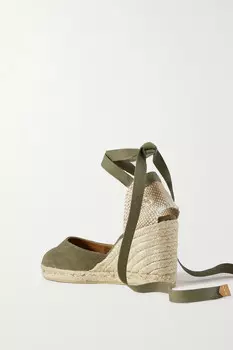 CASTAER + NET SUSTAIN эспадрильи на танкетке Carina 80 из парусины, армейский зеленый