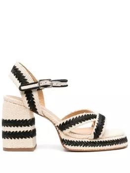 Castaer плетеные босоножки Vega 100, нейтральный цвет