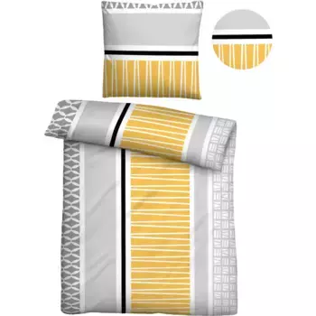 Castell - фирменное постельное белье "Carla", приятное для кожи, 100% хлопок, на молнии, можно использовать круглый год Castell - Markenbettwsche, цвет mais