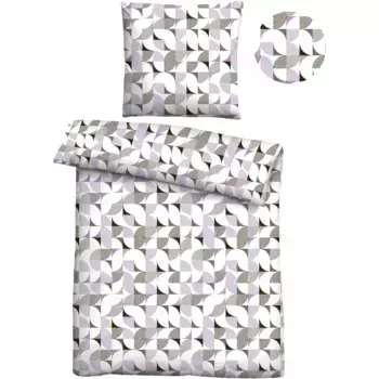 Castell - фирменное постельное белье «Паулина», абсолютно негладкое, быстросохнущее, дышащее, на молнии Castell - Markenbettwsche, серый