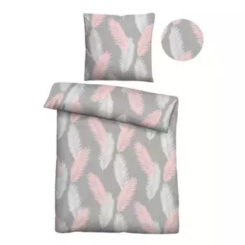 Castell - фирменное постельное белье постельное белье "0561117", тонкий блеск + мягкость на ощупь, легкое в уходе, можно использовать круглый год, молния Castell - Markenbettwsche, цвет sturmgrau