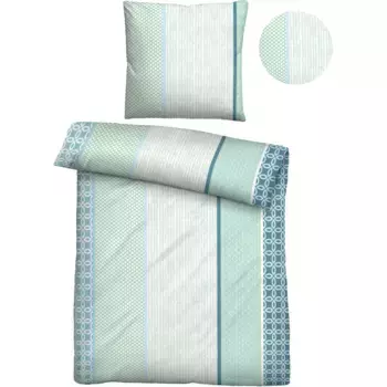 Castell - фирменное постельное белье «Валентин», приятное для кожи, 100% хлопок, на молнии, можно использовать круглый год Castell - Markenbettwsche, цвет mint