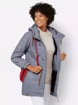 Casual Looks Анорак, с капюшоном, цвет Marine-Wei-Geringelt