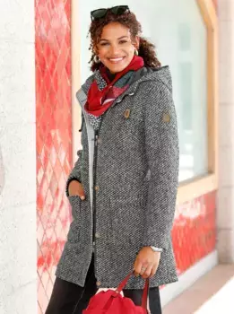 Casual Looks Анорак, с капюшоном, цвет Steingrau-Grau-Meliert