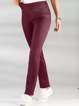 Casual Looks Брюки без застежки, бордовый