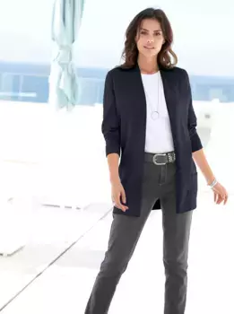 Casual Looks: длинный кардиган, цвет морской волны