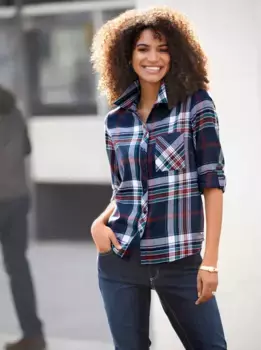 Casual Looks фланелевая блузка, цвет Marine-Kirsche-Kariert