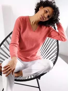 Casual Looks Кашемировый свитер "Кашемировый свитер", коралловый