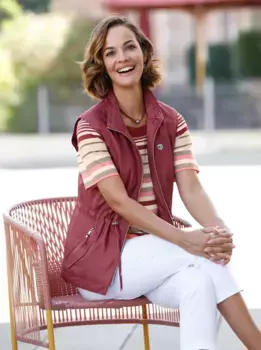 Casual Looks короткий жилет, бордовый