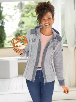 Casual Looks Куртка-рубашка "Куртка-рубашка", цвет Taubenblau-Wei-Meliert