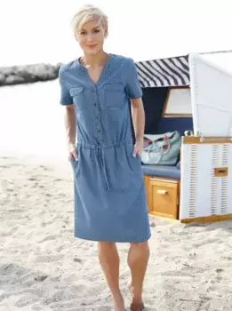 Casual Looks Платье-блузка "Платье", цвет Blue-Bleached