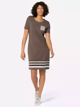 Casual Looks Платье из джерси "Платье из джерси", цвет Dunkeltaupe-Meliert