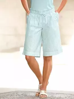 Casual Looks Шорты-бермуды, цвет Kalkmint-Ecru-Gestreift