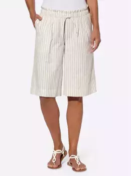 Casual Looks Шорты-бермуды, цвет Sesam-Ecru-Gestreift