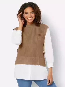 Casual Looks Свитер 2-в-1 "Свитер 2-в-1", цвет Camel