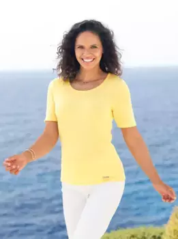 Casual Looks Свитер с короткими рукавами "Свитер с короткими рукавами", цвет Zitrone