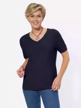 Casual Looks Свитер с короткими рукавами "Свитер с короткими рукавами", цвет морской волны