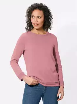Casual Looks Свитер с круглым вырезом "джемпер с круглым вырезом", розовый