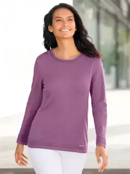 Casual Looks Свитер с круглым вырезом "джемпер с круглым вырезом", фиолетовый