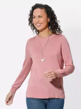 Casual Looks Свитер с круглым вырезом "джемпер с круглым вырезом", розовый