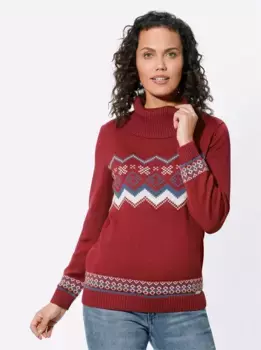 Casual Looks Свитер с высоким воротником "Свитер с высоким воротником", цвет Kirsche
