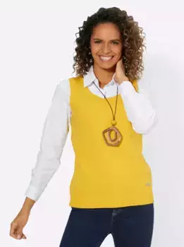 Casual Looks свитер-жилет "жилет-свитер", цвет Ocker