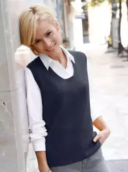 Casual Looks свитер-жилет "жилет-свитер", цвет морской волны