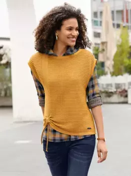 Casual Looks свитер-жилет "жилет-свитер", цвет Ocker