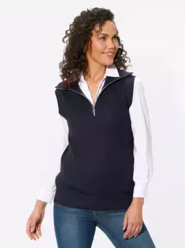 Casual Looks свитер-жилет "жилет-свитер", цвет морской волны