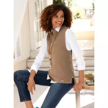 Casual Looks свитер-жилет "жилет-свитер", цвет Camel