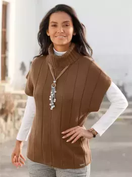 Casual Looks свитер-жилет "жилет-свитер", коричневый